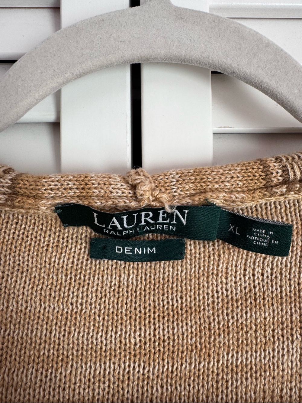 Lauren Ralph Lauren Linen Cotton Aztec Pullover Hoodie Sweater Fringe XL - Picture 4 of 8